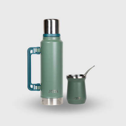 Kit de Mate JOTA | termo JOTA 1.4L +  Vaso mate 236ml | Incuye bombilla de regalo
