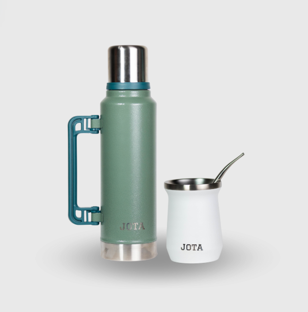 Kit de Mate JOTA | termo JOTA 1.4L +  Vaso mate 236ml | Incuye bombilla de regalo