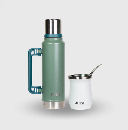 Kit de Mate JOTA | termo JOTA 1.4L +  Vaso mate 236ml | Incuye bombilla de regalo