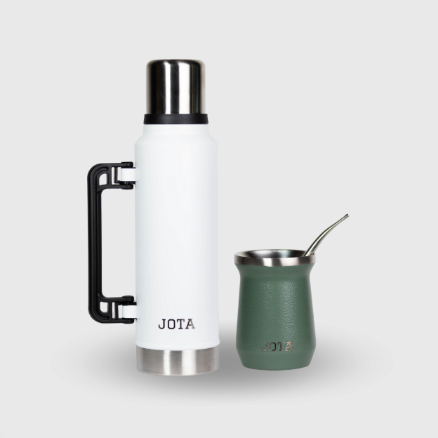 Kit de Mate JOTA | termo JOTA 1.4L +  Vaso mate 236ml | Incuye bombilla de regalo