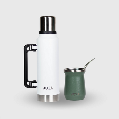 Kit de Mate JOTA | termo JOTA 1.4L +  Vaso mate 236ml | Incuye bombilla de regalo