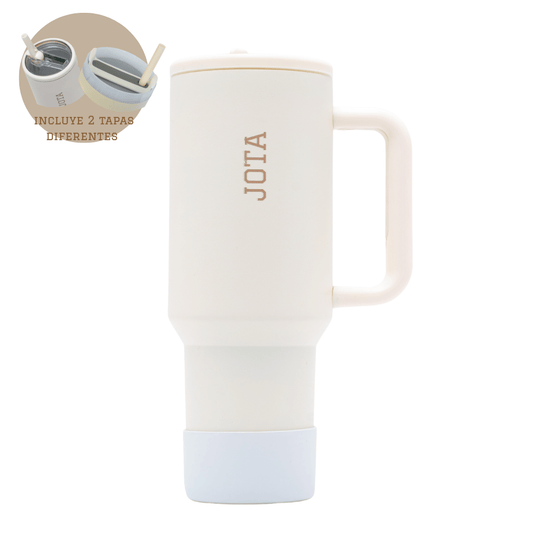 Mug JOTA | 1200ml + base de silicona de regalo + 2 tapas extras